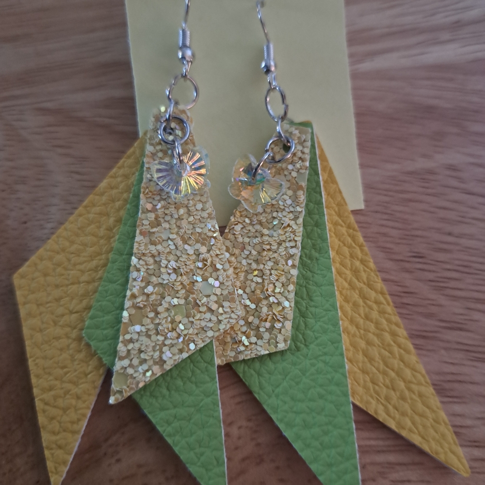 Handcrafted Faux Leather Earrings